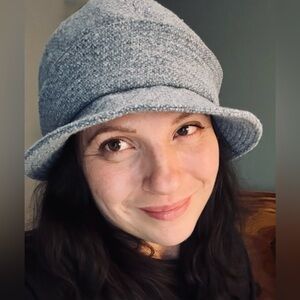 Blue Wool Blend winter hat from Paris boutique